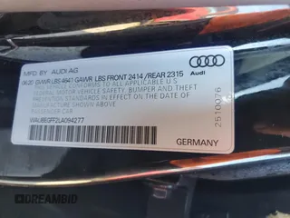 2020 Audi A3 Sedan S line Premium with VIN WAUBEGFF2LA094277, listed as a Copart auction lot 82119383 with 22,548 mi miles. Bid and sale history available at carsss.com. Image 12.