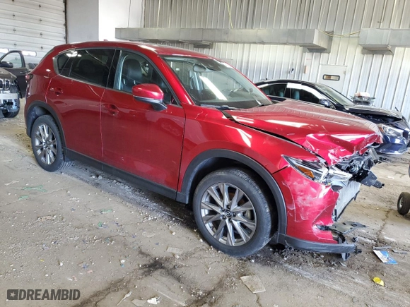 2021 Mazda CX-5 Grand Touring Reserve with VIN JM3KFBAY3M0423448, listed as a Copart auction lot 49158545 with 25,643 mi miles and Salvage Title. Bid and sale history available at carsss.com. Image 4.