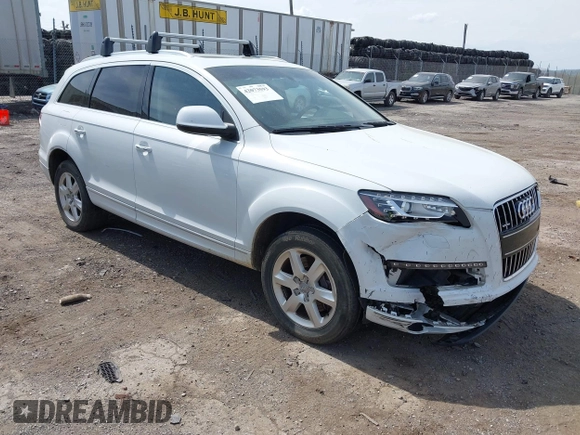 2015 Audi Q7 Premium Plus with VIN WA1LGAFE8FD017092, listed as a IAAI auction lot 42073593 with 105,593 mi miles and . Bid and sale history available at DreamBid. Image 1.