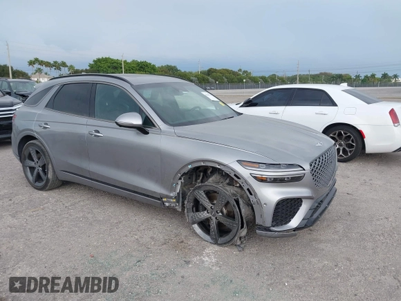 2023 Genesis GV70 Sport with VIN KMUMCDTC1PU098851, listed as a IAAI auction lot 41864774 with 15,016 mi miles and . Bid and sale history available at DreamBid. Image 1.