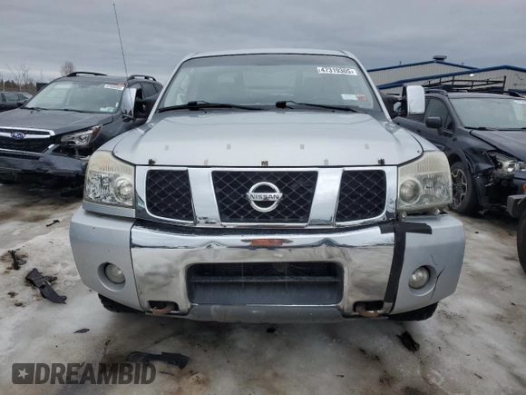 2005 Nissan Titan LE with VIN 1N6AA07B75N502911, listed as a Copart auction lot 47319305 with 208,218 mi miles and Clean Title. Bid and sale history available at carsss.com. Image 5.