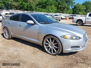 2015 Jaguar XF I4 T Premium with VIN SAJWA0FS6FPU73001, listed as a IAAI auction lot 42092684 with 126,956 mi miles. Bid and sale history available at carsss.com. Image 1.