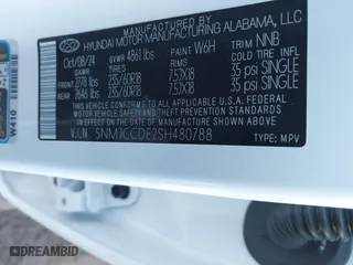 2025 Hyundai Tucson SEL Convenience with VIN 5NMJCCDE2SH480788, listed as a IAAI auction lot 41429972 with 826 mi miles. Bid and sale history available at carsss.com. Image 9.