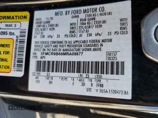 2021 Ford Bronco Sport Big Bend with VIN 3FMCR9B68MRA09877, listed as a Copart auction lot 59793815 with 59,330 mi miles and Salvage title. Bid and sale history available at DreamBid. Image 14.