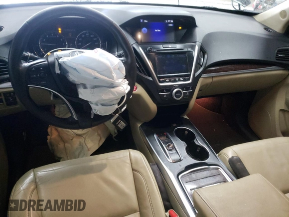 2017 Acura MDX with VIN 5FRYD4H31HB027085, listed as a Copart auction lot 45083345 with 195,042 mi miles and Salvage Title. Bid and sale history available at carsss.com. Image 8.