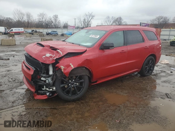2018 Dodge Durango GT with VIN 1C4RDJDG9JC496148, listed as a Copart auction lot 48123965 with 107,571 mi miles and Salvage Title. Bid and sale history available at DreamBid. Image 1.