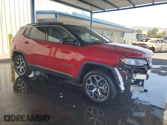 2025 Jeep Compass Limited with VIN 3C4NJDCN7ST600361, listed as a Copart auction lot 62114475 with 180 mi miles and Salvage title. Bid and sale history available at DreamBid. Image 4.