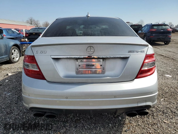 2009 Mercedes-Benz C 63 AMG with VIN WDDGF77X29F346320, listed as a Copart auction lot 49791625 with 143,218 mi miles and Salvage Title. Bid and sale history available at DreamBid. Image 6.