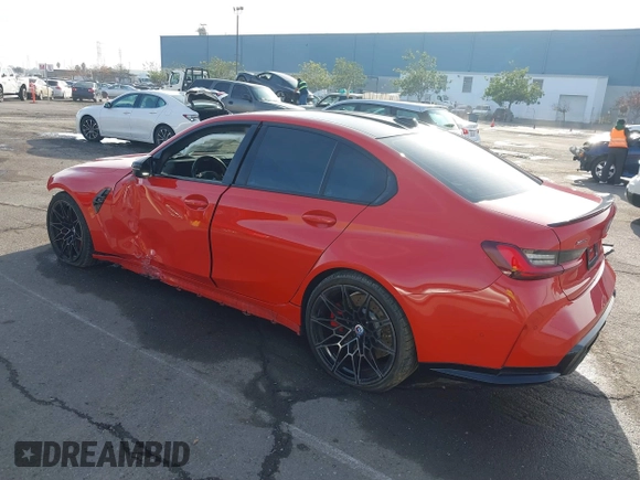 2023 BMW M3 Competition xDrive with VIN WBS43AY09PFP04541, listed as a IAAI auction lot 41140882 with 39,330 mi miles and . Bid and sale history available at DreamBid. Image 3.