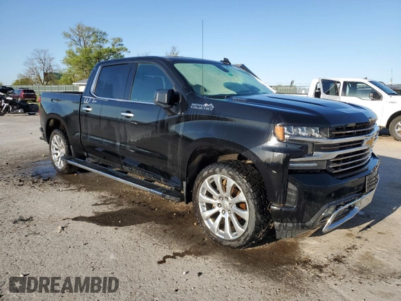 2021 Chevrolet Silverado 1500 High Country with VIN 3GCUYHET7MG234553, listed as a Copart auction lot 52436555 with 0 mi miles and Salvage Title. Bid and sale history available at carsss.com. Image 4.