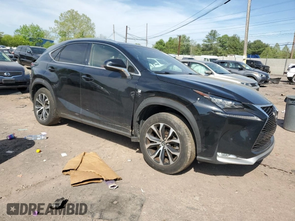 2015 Lexus NX 200t with VIN JTJBARBZXF2018280, listed as a Copart auction lot 56153555 with 134,003 mi miles and Salvage title. Bid and sale history available at DreamBid. Image 4.