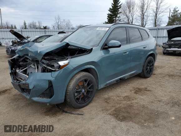 2023 BMW X1 xDrive28i with VIN WBX73EF02P5W11223, listed as a Copart auction lot 49205155 with 17,083 mi miles and Salvage Title. Bid and sale history available at DreamBid. Image 1.