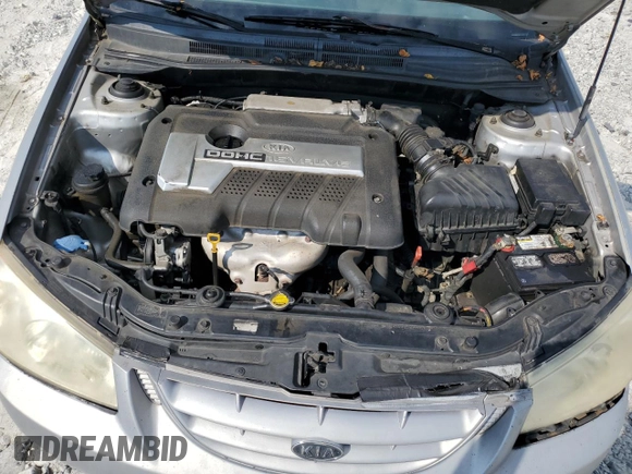 2006 Kia Spectra EX with VIN KNAFE121865239151, listed as a Copart auction lot 67760664 with 133,146 mi miles and Clean Title. Bid and sale history available at DreamBid. Image 11.