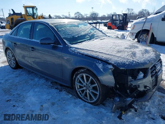 2015 Audi A4 Premium Plus with VIN WAUFFAFL6FN004207, listed as a IAAI auction lot 41639153 with 62,409 mi miles. Bid and sale history available at carsss.com. Image 1.
