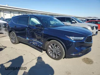 2023 Acura MDX w/Technology Package with VIN 5J8YE1H48PL000596, listed as a Copart auction lot 87833225 with 15,619 mi miles and Salvage Title. Bid and sale history available at carsss.com. Image 4.