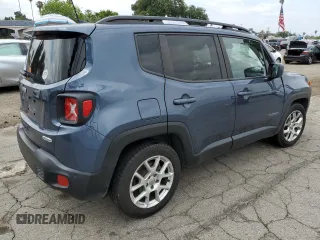 2020 Jeep Renegade Latitude z VIN ZACNJABB5LPL31028, wystawiony jako Copart lot #55539615 z przebiegiem 154 396 mil mil oraz Szkoda całkowita • Salvage title. Historia ofert i sprzedaży dostępna na DreamBid. Obrazek 3.