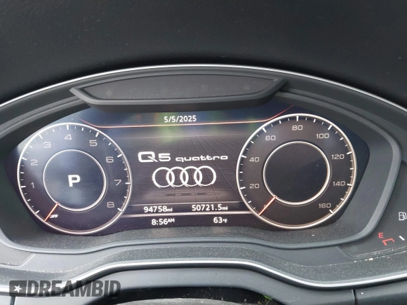 2020 Audi Q5 Premium Plus with VIN WA1BNAFY3L2098991, listed as a IAAI auction lot 42185111 with 94,758 mi miles and . Bid and sale history available at DreamBid. Image 7.