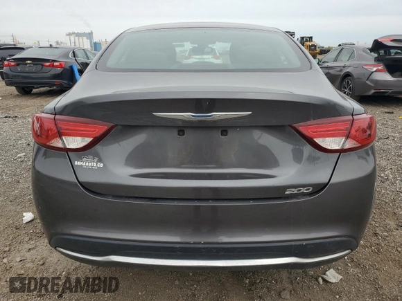 2015 Chrysler 200 Limited with VIN 1C3CCCAB9FN649124, listed as a Copart auction lot 54996145 with 58,679 mi miles and Clean Title. Bid and sale history available at carsss.com. Image 6.