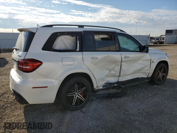 2018 Mercedes-Benz GLS 63 AMG with VIN 4JGDF7FE8JB101218, listed as a Copart auction lot 69864824 with 76,109 mi miles and Salvage title. Bid and sale history available at DreamBid. Image 3.