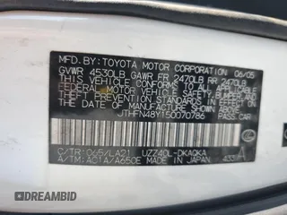 2005 Lexus SC 430 z VIN JTHFN48Y150070786, wystawiony jako Copart lot #81339904 z przebiegiem Nie podano mil oraz Szkoda całkowita • Salvage title. Historia ofert i sprzedaży dostępna na DreamBid. Obrazek 13.