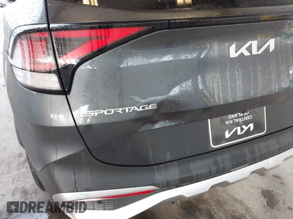 2023 Kia Sportage EX with VIN KNDPVCAG7P7071176, listed as a IAAI auction lot 41045078 with 23,626 mi miles and . Bid and sale history available at DreamBid. Image 6.