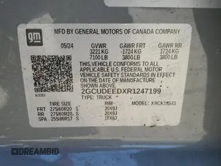 2024 Chevrolet Silverado 1500 RST with VIN 2GCUDEEDXR1247199, listed as a Copart auction lot 48608675 with 10,798 mi miles and Salvage Title. Bid and sale history available at carsss.com. Image 13.