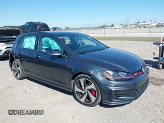 2019 Volkswagen Golf GTI S with VIN 3VW6T7AU1KM027863, listed as a IAAI auction lot 41782997 with 91,652 mi miles. Bid and sale history available at carsss.com. Image 1.