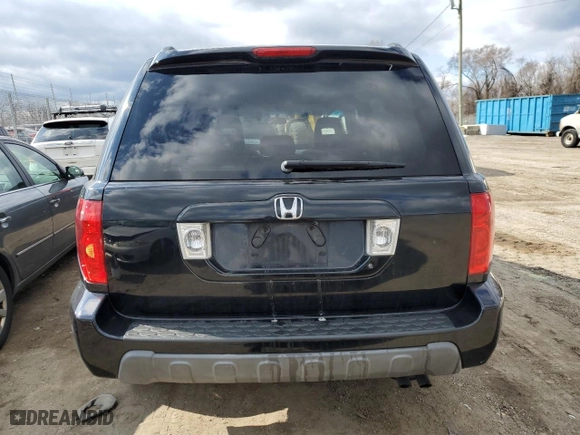 2004 Honda Pilot EX with VIN 2HKYF18614H575099, listed as a Copart auction lot 47762205 with 184,607 mi miles and Salvage Title. Bid and sale history available at carsss.com. Image 6.