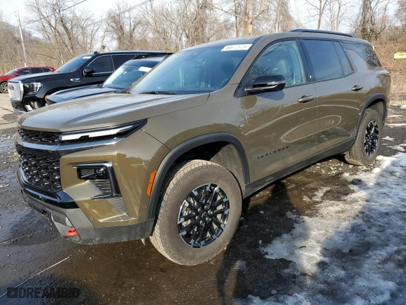 2024 Chevrolet Traverse AWD Z71 with VIN 1GNEVJKS8RJ187871, listed as a Copart auction lot 46672575 with 3,866 mi miles and Salvage Title. Bid and sale history available at carsss.com. Image 1.