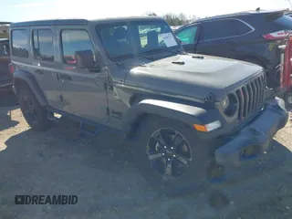 2021 Jeep Wrangler Unlimited Willys with VIN 1C4HJXDM6MW587152, listed as a IAAI auction lot 41687729 with 59,730 mi miles and . Bid and sale history available at DreamBid. Image 1.