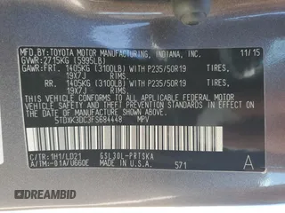 2015 Toyota Sienna SE with VIN 5TDXK3DC3FS684448, listed as a Copart auction lot 48678575 with 125,613 mi miles and Salvage Title. Bid and sale history available at carsss.com. Image 16.