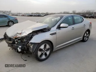 2013 Kia Optima Hybrid LX with VIN KNAGM4ADXD5047117, listed as a Copart auction lot 49275925 with 0 mi miles and Clean Title. Bid and sale history available at carsss.com. Image 1.
