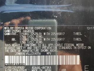 2018 Toyota RAV4 LE with VIN JTMBFREVXJJ204056, listed as a Copart auction lot 55576225 with 84,160 mi miles and Clean title. Bid and sale history available at DreamBid. Image 13.