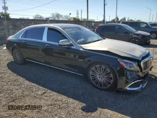 2020 Mercedes-Benz S with VIN W1KUX8AB1LA564983, listed as a Copart auction lot 48163955 with Not Provided miles and Clean Title. Bid and sale history available at DreamBid. Image 4.