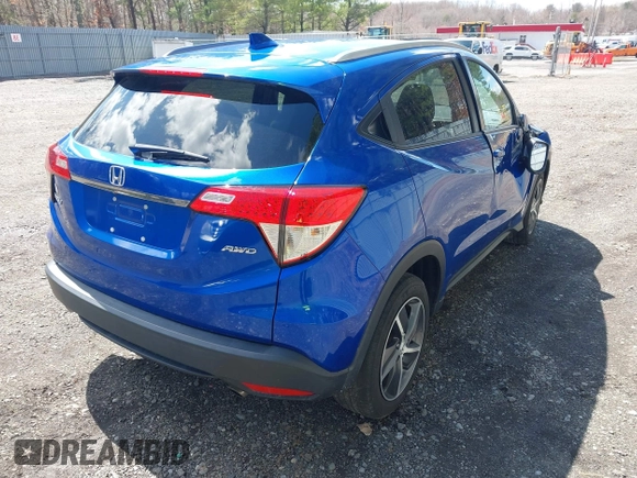2022 Honda HR-V EX with VIN 3CZRU6H51NM734255, listed as a IAAI auction lot 41948056 with 45,585 mi miles. Bid and sale history available at carsss.com. Image 4.