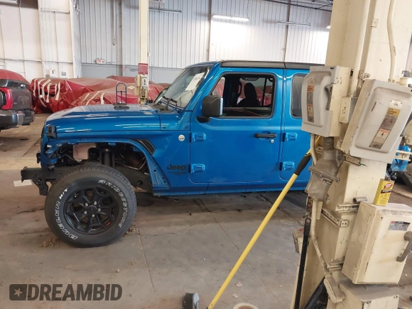 2021 Jeep Wrangler Unlimited Sport S with VIN 1C4HJXDG9MW797013, listed as a IAAI auction lot 41966754 with 53,583 mi miles. Bid and sale history available at carsss.com. Image 15.