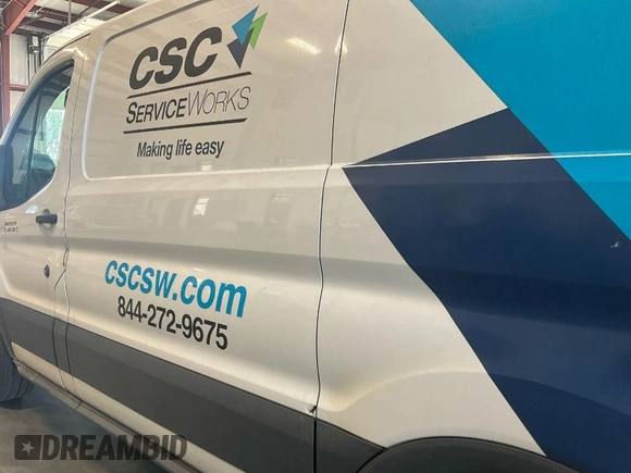 2019 Ford Transit with VIN 1FTYE1YMXKKB31896, listed as a IAAI auction lot 42043853 with 154,867 mi miles. Bid and sale history available at carsss.com. Image 1.