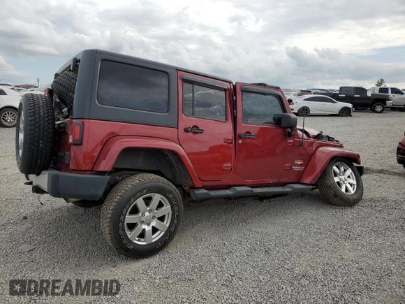 2013 Jeep Wrangler Unlimited Sahara with VIN 1C4BJWEG6DL548801, listed as a Copart auction lot 54563075 with Not provided miles and Salvage title. Bid and sale history available at DreamBid. Image 3.