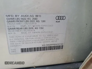 2014 Audi Q5 Prestige with VIN WA1WGAFP5EA032163, listed as a Copart auction lot 76766564 with Not provided miles and Salvage title. Bid and sale history available at DreamBid. Image 14.