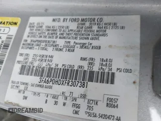 2015 Ford Fusion SE with VIN 3FA6P0HDXFR307381, listed as a IAAI auction lot 41928936 with 154,504 mi miles. Bid and sale history available at carsss.com. Image 9.