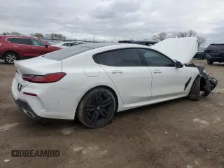 2022 BMW 8 Series 840i with VIN WBAGV4C01NCJ30083, listed as a Copart auction lot 81356084 with 61,868 mi miles and Salvage title. Bid and sale history available at DreamBid. Image 3.