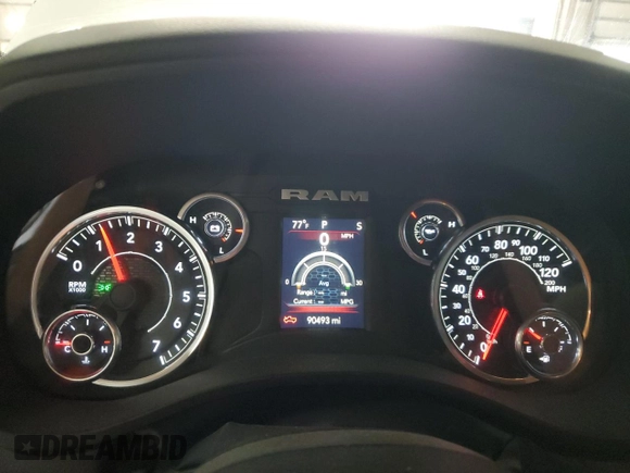 2023 Ram 1500 Big Horn with VIN 1C6RRFFG2PN518748, listed as a Copart auction lot 60999275 with 90,493 mi miles and Clean title. Bid and sale history available at DreamBid. Image 9.