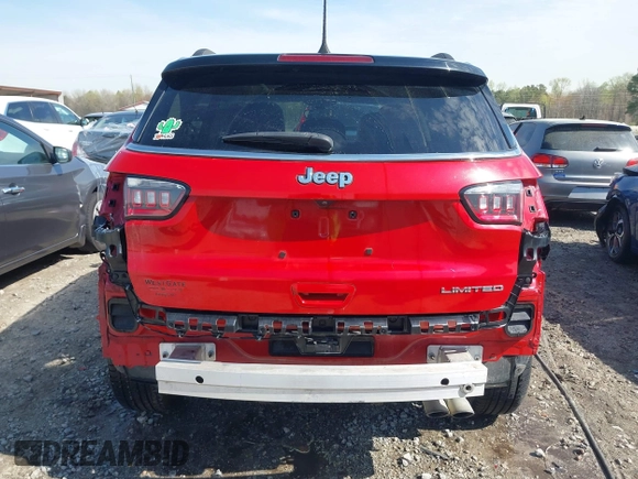 2018 Jeep Compass Limited with VIN 3C4NJCCB9JT466032, listed as a IAAI auction lot 41910549 with 81,249 mi miles and . Bid and sale history available at DreamBid. Image 17.