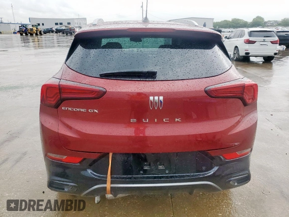 2025 Buick Encore GX Sport Touring with VIN KL4AMDSL9SB088491, listed as a Copart auction lot 54571495 with 15,101 mi miles and Salvage title. Bid and sale history available at DreamBid. Image 6.