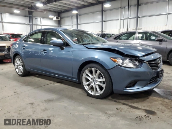 2015 Mazda 6 i Touring with VIN JM1GJ1V51F1207909, listed as a Copart auction lot 51362515 with 55,392 mi miles and Salvage Title. Bid and sale history available at carsss.com. Image 4.