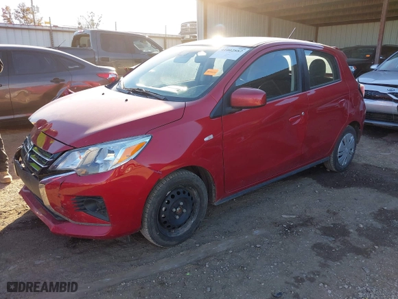 2022 Mitsubishi Mirage ES with VIN ML32AUHJ8NH001841, listed as a IAAI auction lot 41002882 with 51508 miles. Bid and sale history available at carsss.com. Image 19.
