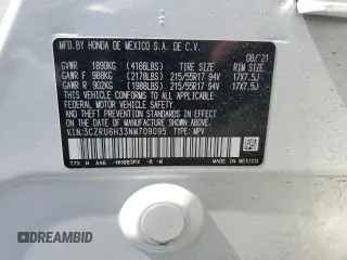 2022 Honda HR-V LX with VIN 3CZRU6H33NM709095, listed as a Copart auction lot 50504295 with 108,605 mi miles and Salvage Title. Bid and sale history available at carsss.com. Image 13.