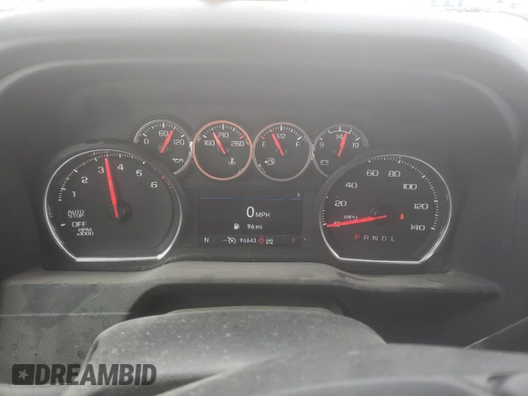 2021 Chevrolet Silverado 1500 LT with VIN 1GCRYDED2MZ159610, listed as a Copart auction lot 88875575 with 96,643 mi miles and Salvage Title. Bid and sale history available at DreamBid. Image 9.