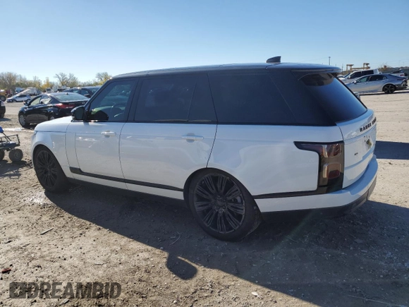 2020 Land Rover Range Rover z VIN SALGS5SE1LA579733, wystawiony jako Copart lot #80755964 z przebiegiem 54 848 mil mil oraz Szkoda całkowita • Salvage title. Historia ofert i sprzedaży dostępna na DreamBid. Obrazek 2.