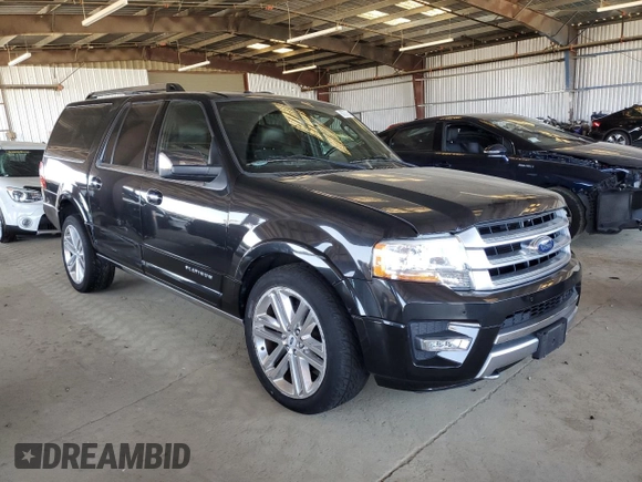 2015 Ford Expedition Max Platinum z VIN 1FMJK1MT7FEF36699, wystawiony jako Copart lot #60730365 z przebiegiem 69 029 mil mil oraz Szkoda całkowita • Salvage title. Historia ofert i sprzedaży dostępna na DreamBid. Obrazek 4.